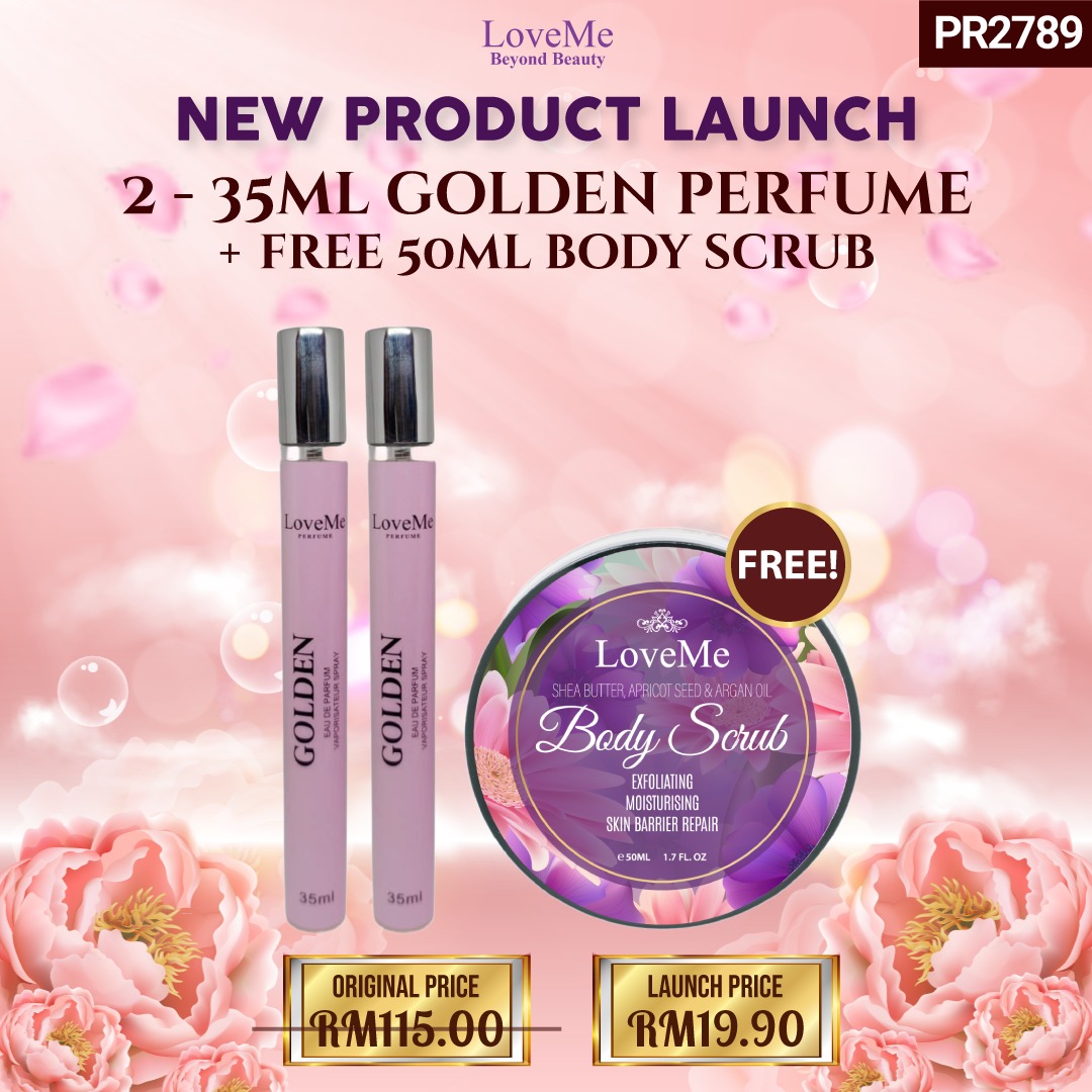2 GOLDEN MIST FREE 50ML BODY SCRUB